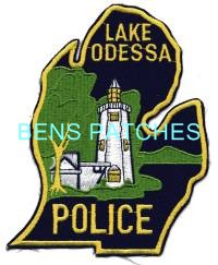 MICHIGAN,LAKE ODESSA POLICE 1 STATE SHAPED_wm